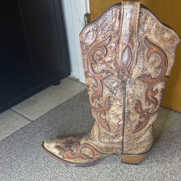 Corral Cognac/Brown Patch Boots C2902 Size 7 - Picture 2 of 9